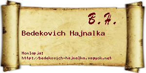 Bedekovich Hajnalka névjegykártya