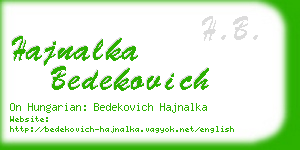 hajnalka bedekovich business card